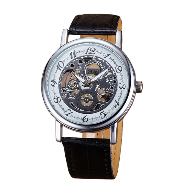Hollow Belt male Watch Leisure Gold alloy Case Quartz watches