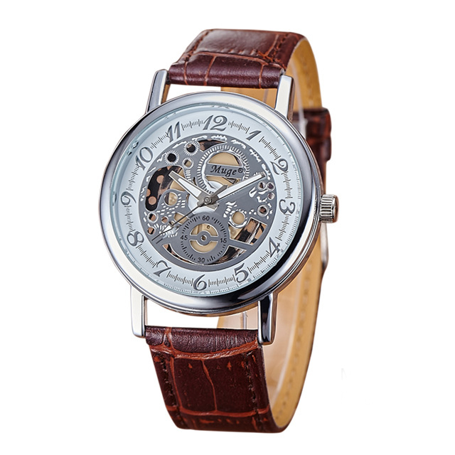 Hollow Belt male Watch Leisure Gold alloy Case Quartz watches