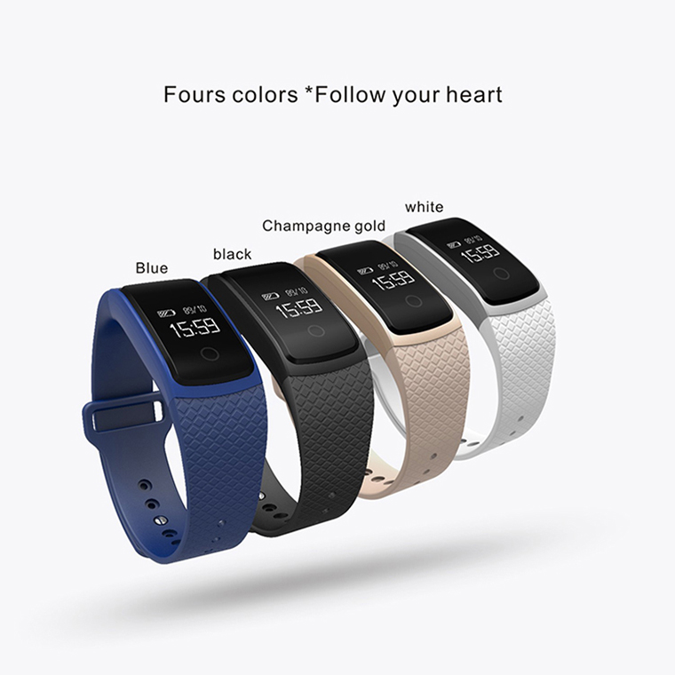 Intelligent Dynamic Heart Rate Blood Oxygen Blood Pressure Monitoring Waterproof Wristband