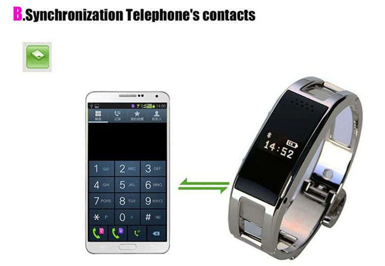 Bluetooth Intelligent Wristband Movement Step Sleep Monitoring Metal Texture Wristband