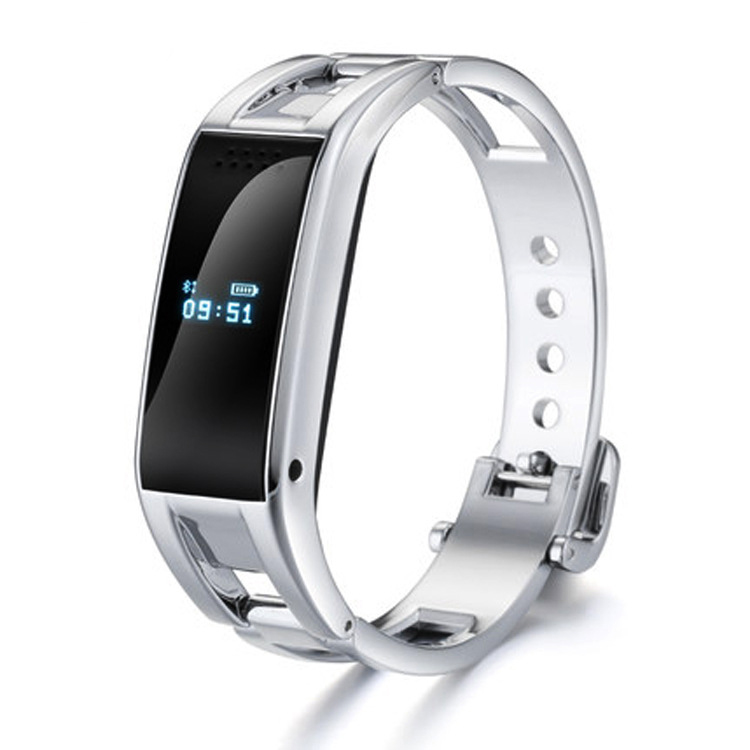 Bluetooth Intelligent Wristband Movement Step Sleep Monitoring Metal Texture Wristband
