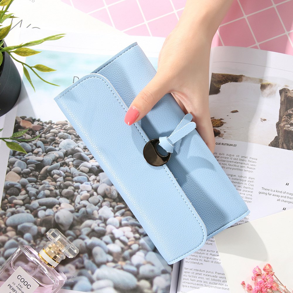 Handbag Multicolor Ms Wallet In the long Section Solid Color Knot Fold Sallet The New Lady bags