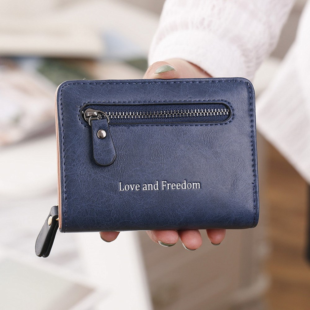 Ms Short Section wallet 2 Fold Student PU Wallet Fashion Hand Bag