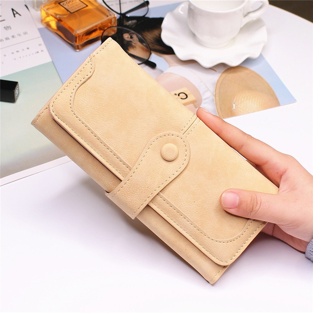 Female Long Section High Quality Scrub Stitching Ms Fashion Leisure Student Wallet