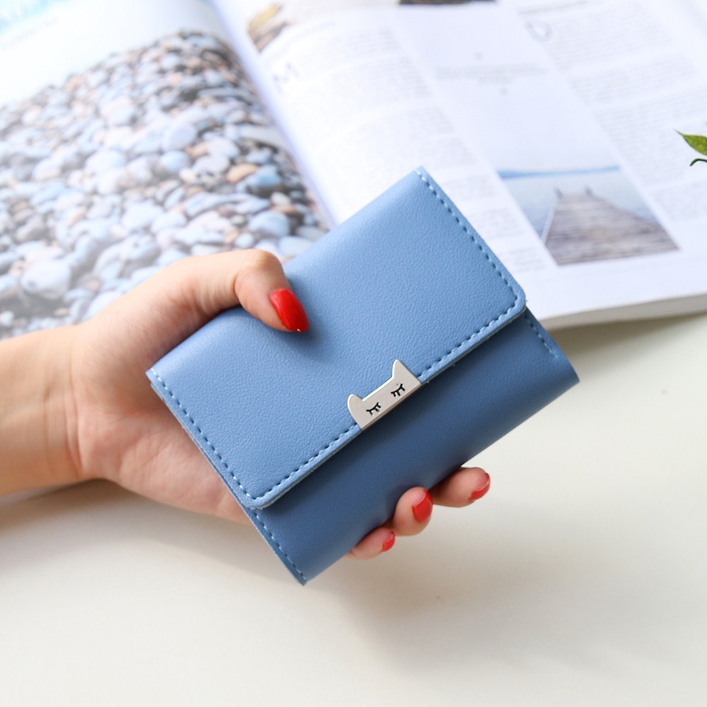 The New Ms Fold Wallet Short Section Youth Simple Fashion Small Fresh Student Wallet