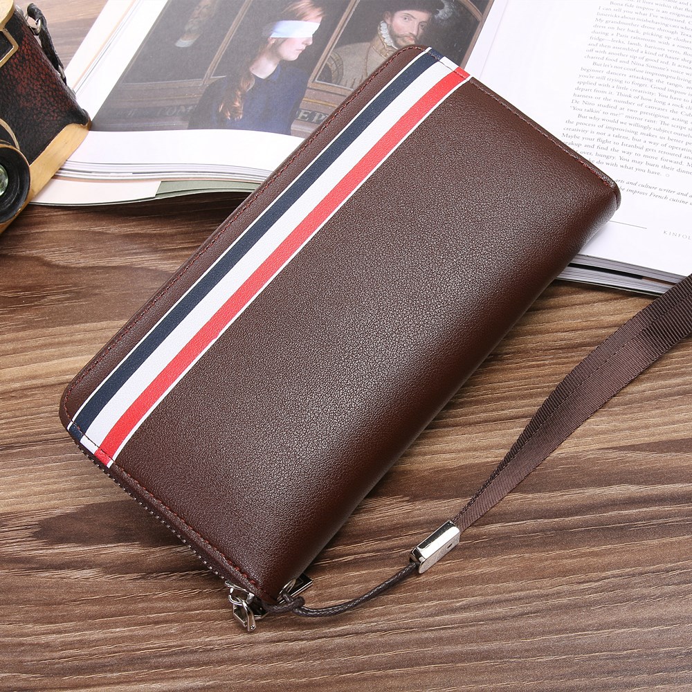 Western Style Men Long Section Wallet Zipper Fashion Hand Bag Business Leisure Male Wallet