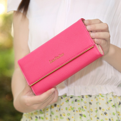 The New Ms Wallet Long Section Wallet High Capacity  Retro Female Three Fold Wallet Hand Bag