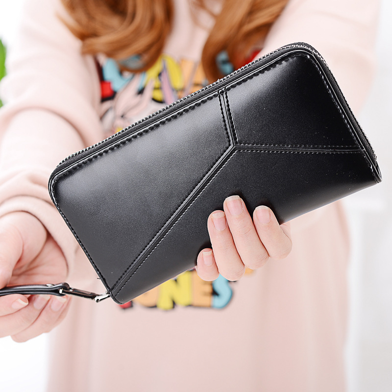 Ms Long Section Wallet Multi-card Bit Simple Fashion Holding Hands Wallet