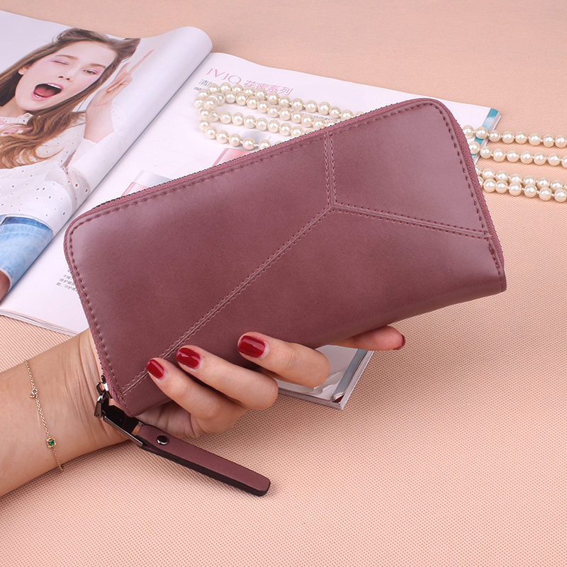 Ms Long Section Wallet Multi-card Bit Simple Fashion Holding Hands Wallet