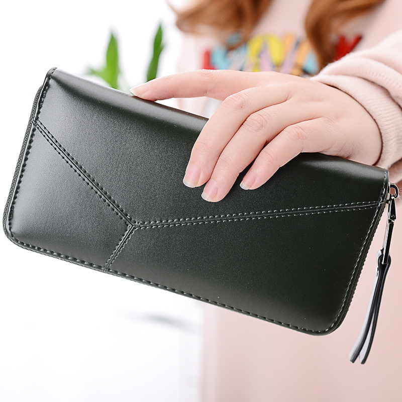 Ms Long Section Wallet Multi-card Bit Simple Fashion Holding Hands Wallet