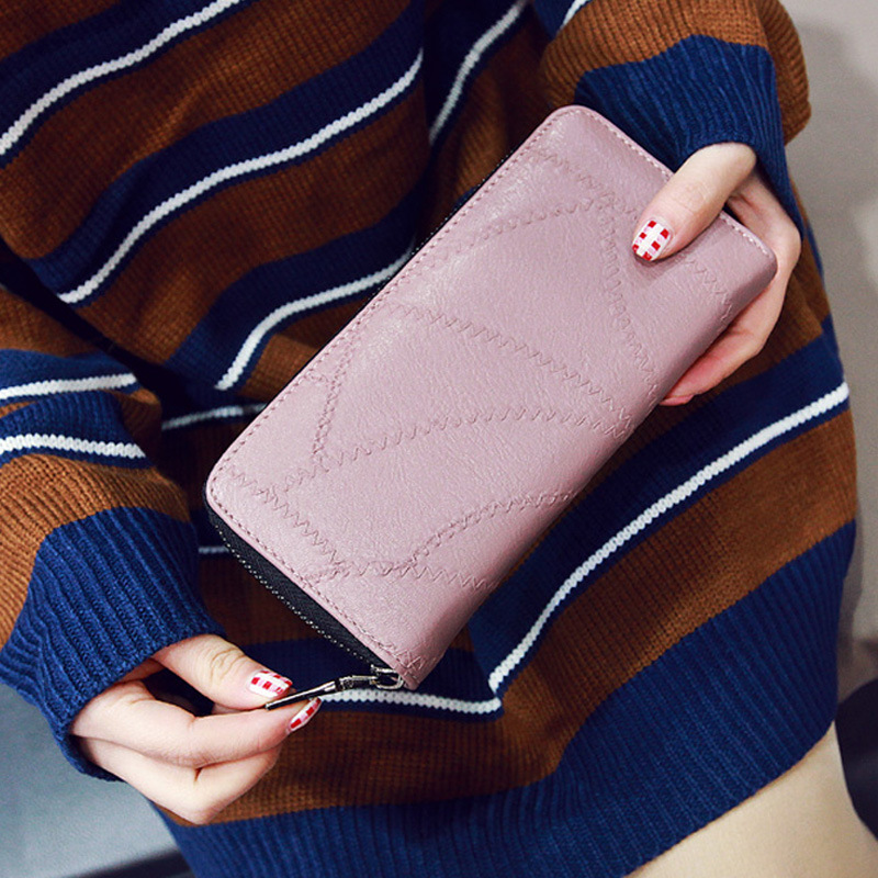 Simple Personality Ms Wallet Long Section Hand Bag Student Wallet Zipper Female Wallet