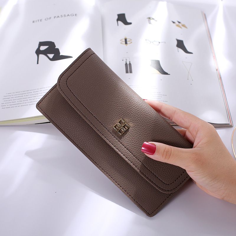 The New Ms Wallet Long Section Simple Wallet Multi-card Bit Soft Skin Coin Purse