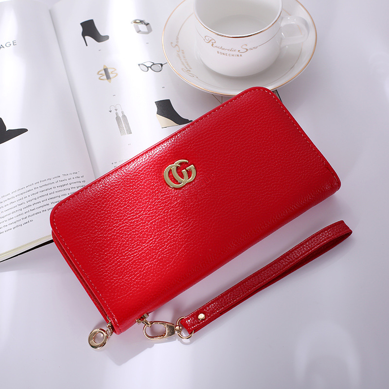 Solid Color Ms Wristbands Hand Bag Fashion Long Section Female Zipper Wallet High Capacity Wallet