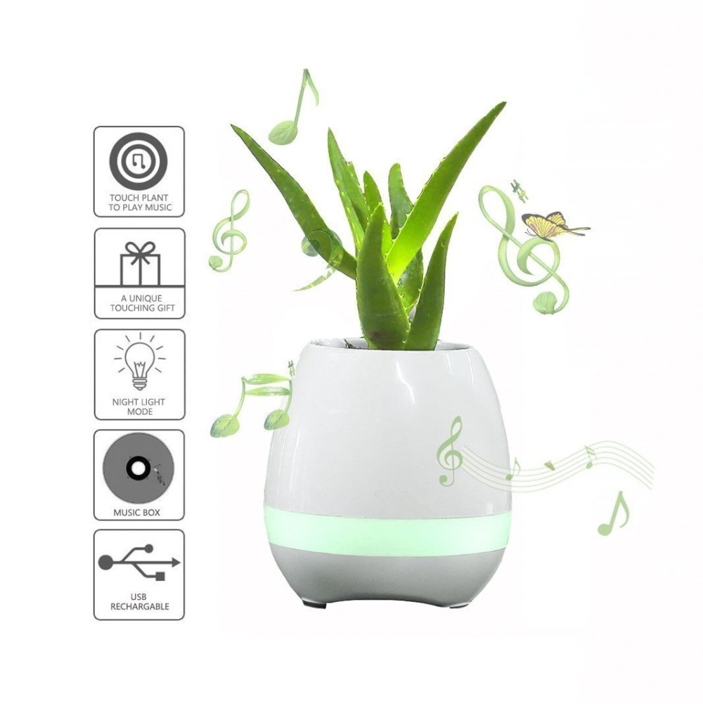 Intelligent Bluetooth Speaker Touch Induction Green Plant Music Potted Plants Flower pot