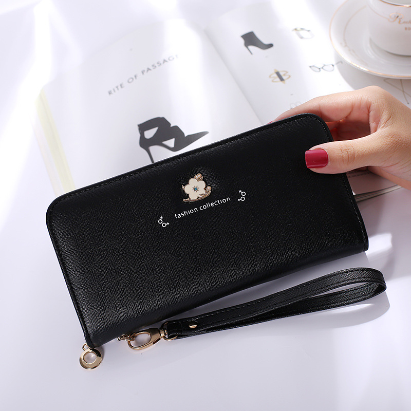 Ms Wallet Long Section Zipper Female Hand Bag High Capacity Wallet Litchi Pattern Fashion Wallet