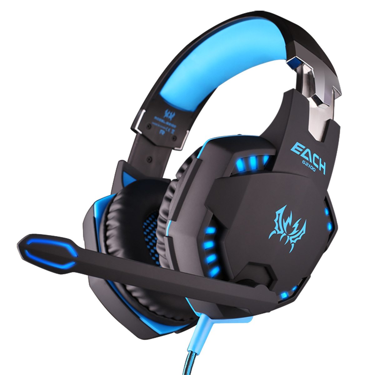 Wearing a head shock Anti-noise Hyun lights Subwoofer HIFI computer game headset