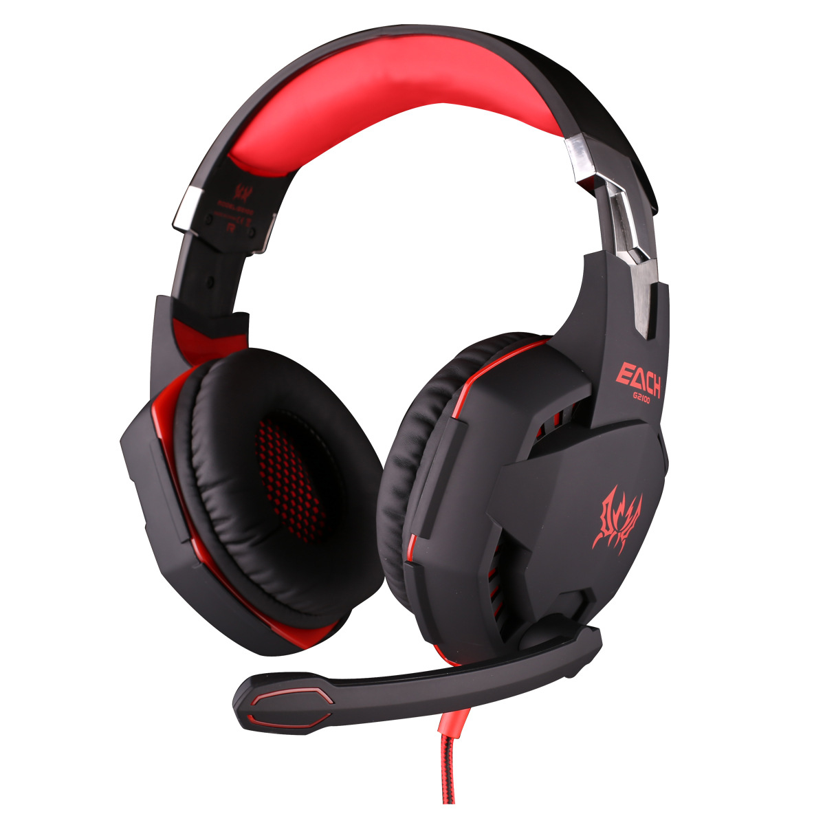 Wearing a head shock Anti-noise Hyun lights Subwoofer HIFI computer game headset