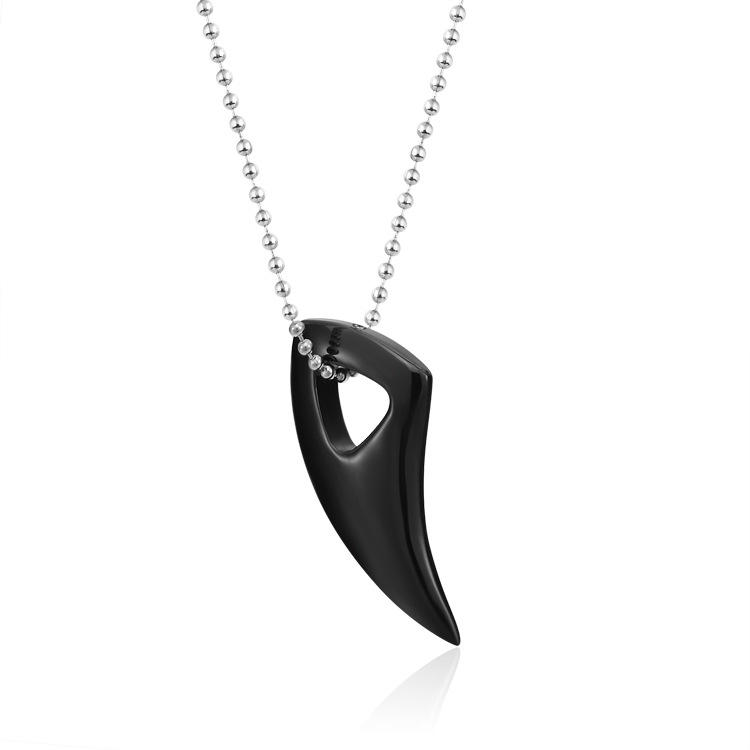 Horns Pendant Men Steel Color Spike Pendant Stainless Steel Jewelry