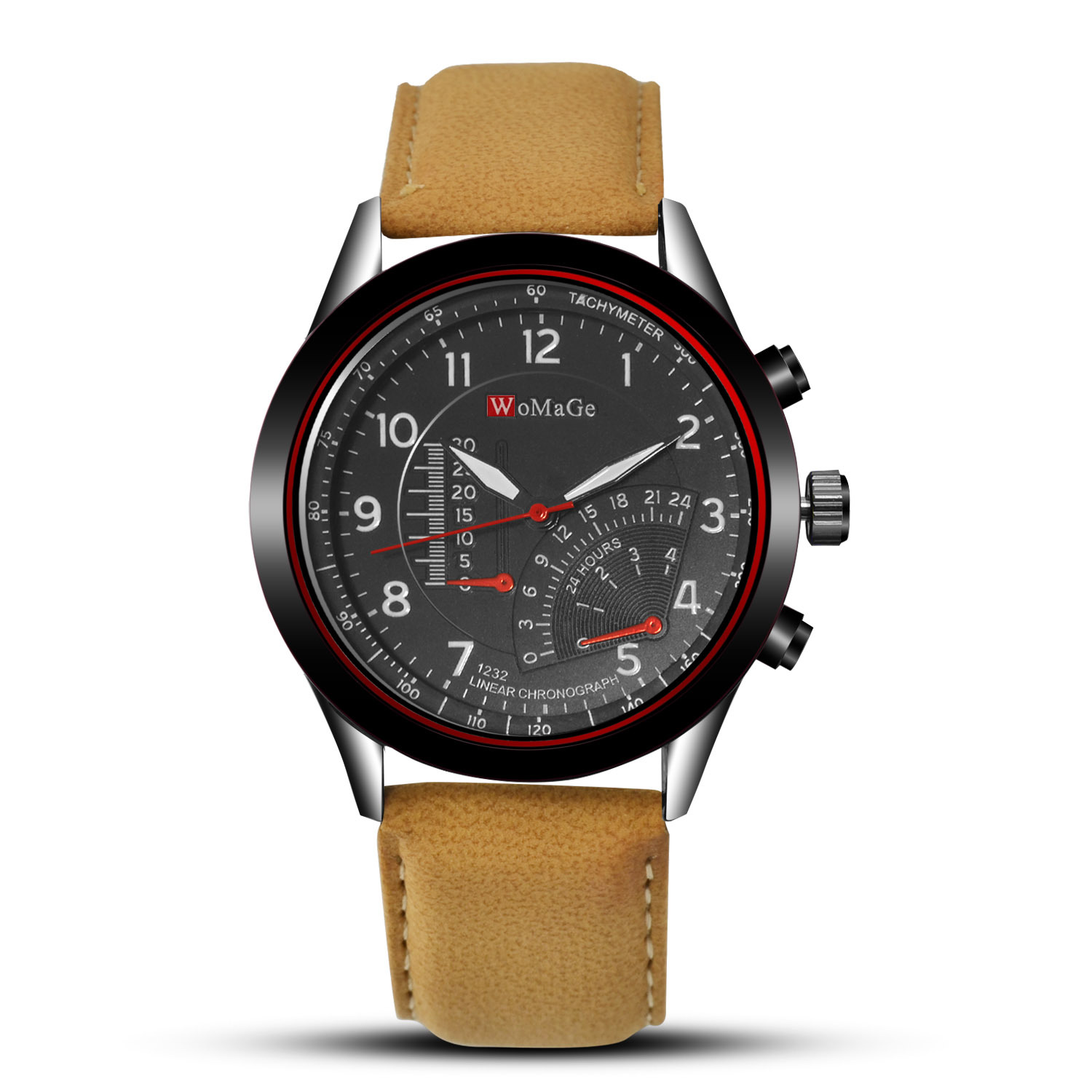Men Upscale Belt Watch Creative Big Dial Fashion Quartz Watch