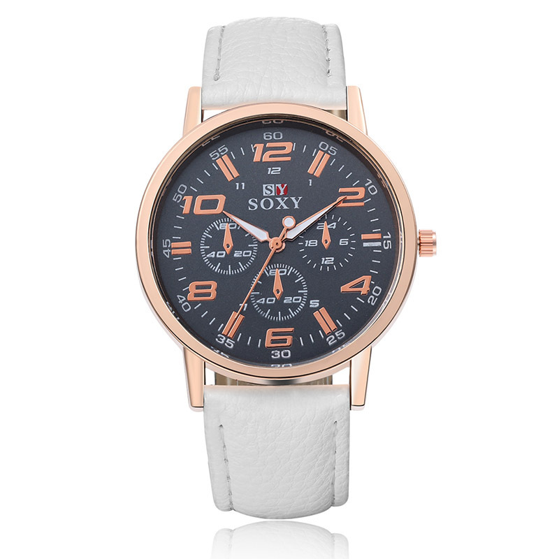 Men Belt Double Show Digital Quartz Leisure Movement Student Watch