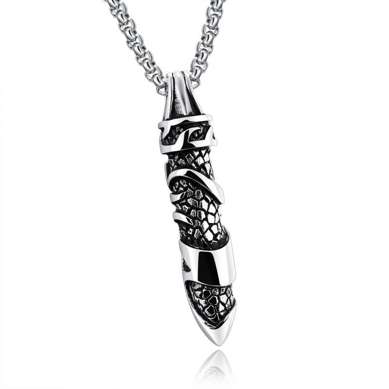 Men Domineering Casting Personality Necklace Trend Fashion Titanium Steel Pendant