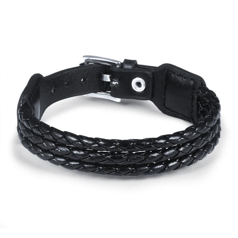 Men Western Style Personality Bracelet Leather Manual Weave Fashion Bracelet