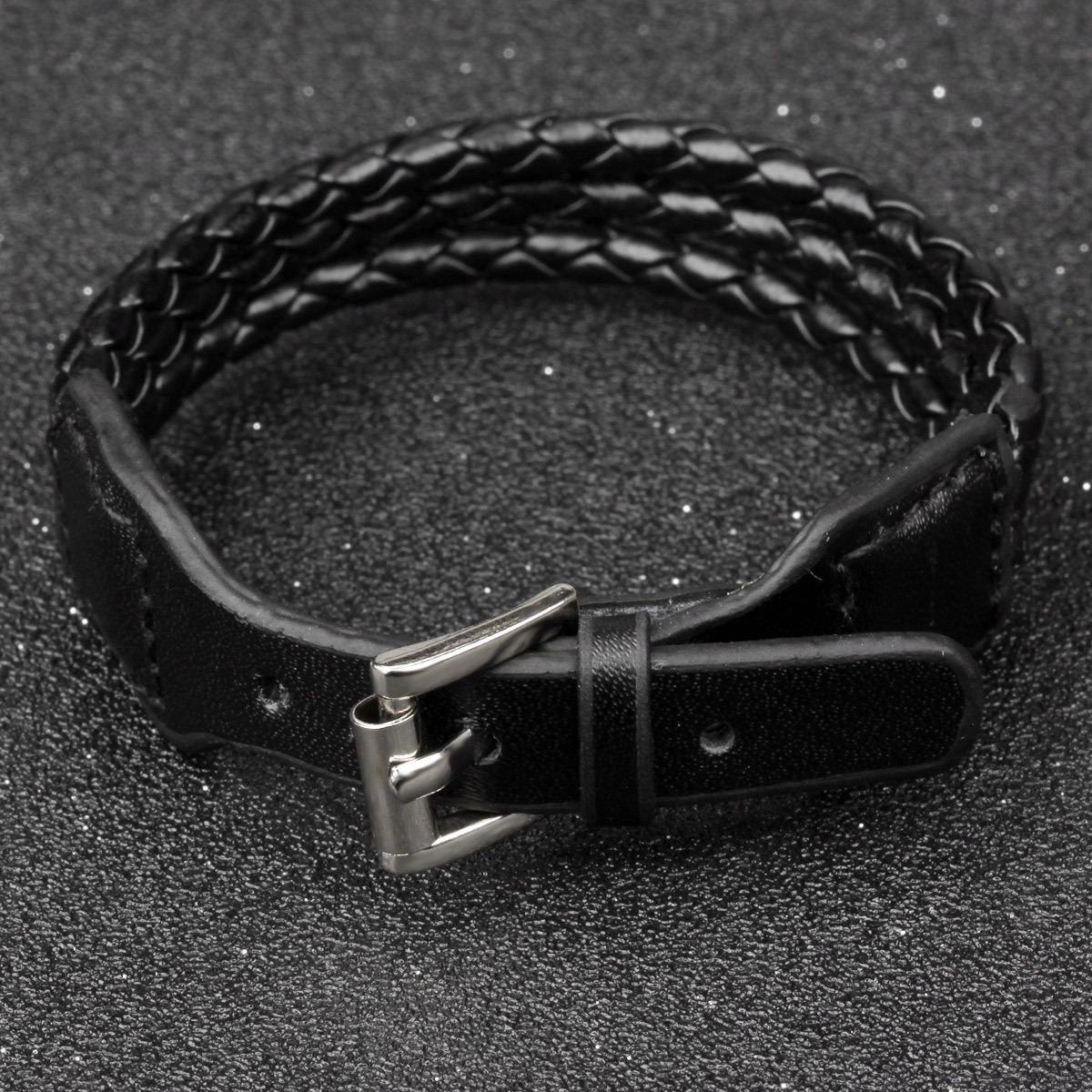 Men Western Style Personality Bracelet Leather Manual Weave Fashion Bracelet