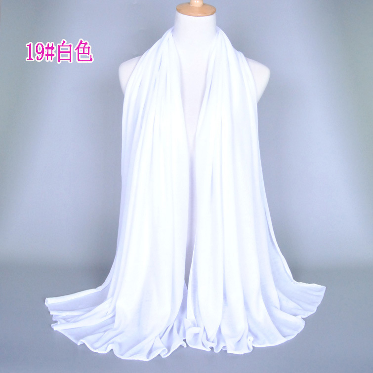 Muslim Jersey Monochrome Women Scarf Arab Women Jersey Hijab Accessories