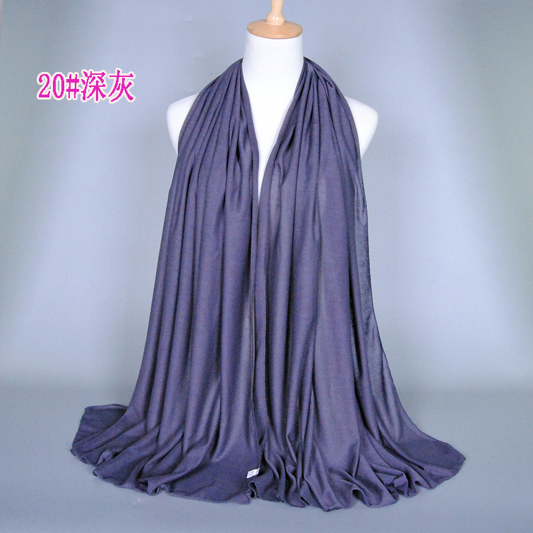 Muslim Jersey Monochrome Women Scarf Arab Women Jersey Hijab Accessories