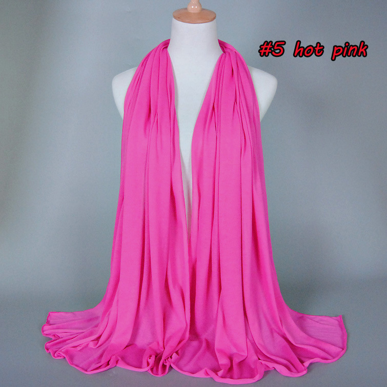 Muslim Jersey Monochrome Women Scarf Arab Women Jersey Hijab Accessories