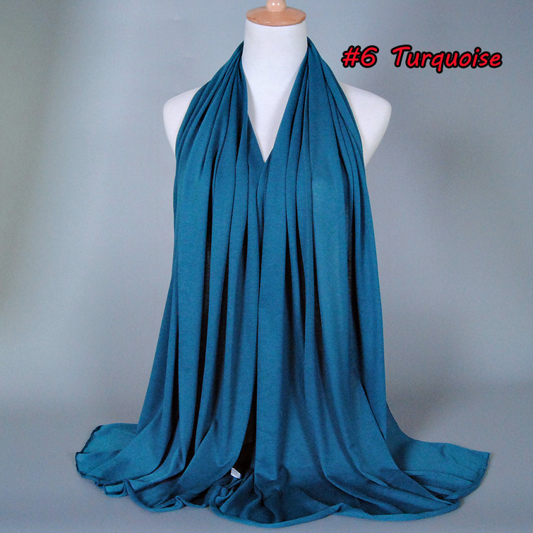 Muslim Jersey Monochrome Women Scarf Arab Women Jersey Hijab Accessories