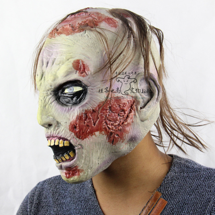 Nausea Zombie Terror Bad Face Rot Zombie Halloween Dance Props Upscale Horror Ghosts Mask