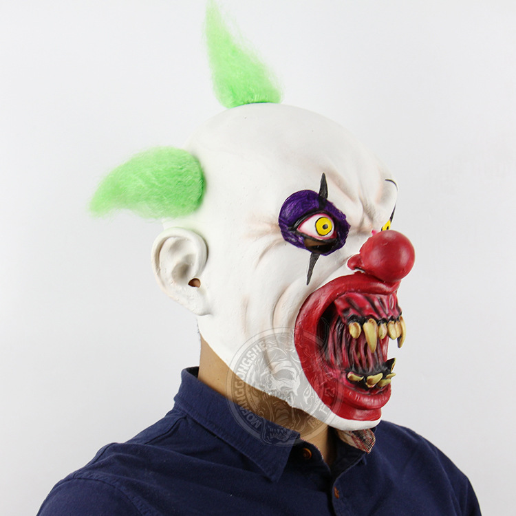 Halloween Haunted House Dress up Chamber of Secrets Escape Headgear Props Bloody Clown Emulsion Mask