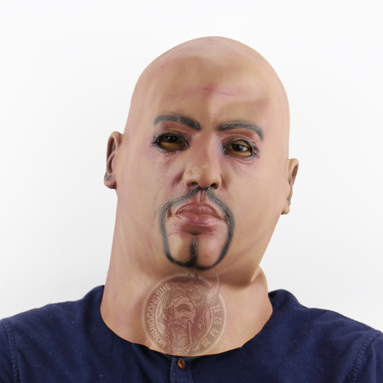 Triad Bald Head Big Brother Character Headgear Halloween Terror Scary Mask