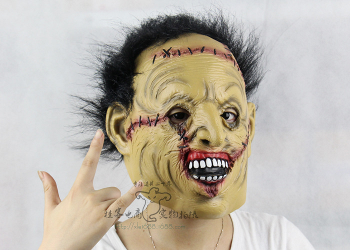 Bad Face Science Wack Headgear Halloween Show Props Whole People Horror Ghosts Mask