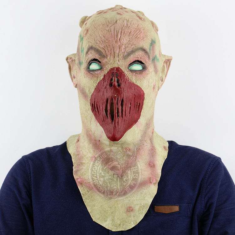 Alien No Mouth Shaped Nausea Terror Halloween Haunted House Chamber of Secrets Escape Scary Mask