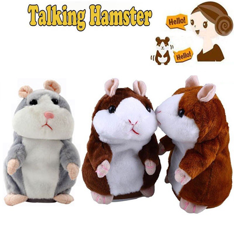 Cartoon Intelligent Will Speak Will Walk Lovely Recording Small Hamster Child Plush Toy