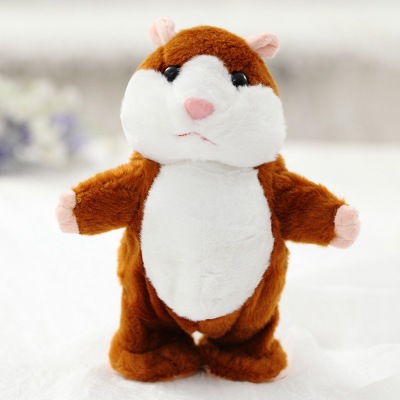 Cartoon Intelligent Will Speak Will Walk Lovely Recording Small Hamster Child Plush Toy