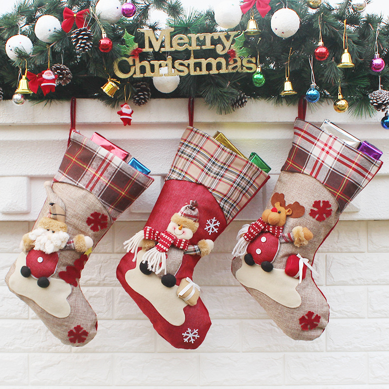 Christmas socks Christmas accessories Pendant candy Christmas gift Socks and bags