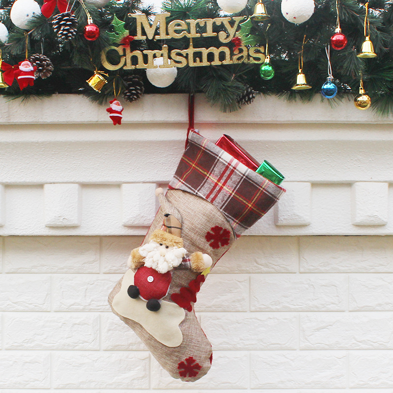 Christmas socks Christmas accessories Pendant candy Christmas gift Socks and bags