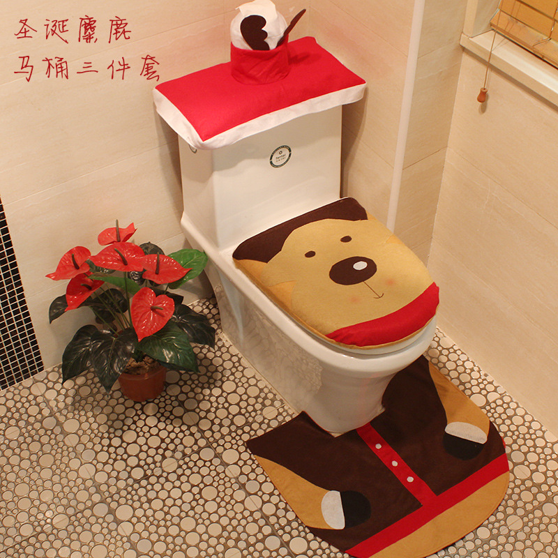 Christmas Decorations Christmas Old man Toilet Sets Three Sets Hotel Christmas gift