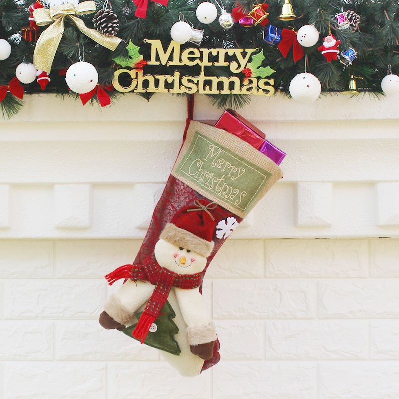 Christmas Sock Gift bag Christmas Decorations Upscale Christmas Socks gift Candy Socks