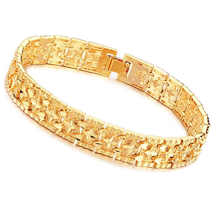 Men Personality Plated 18K gold The New Honorable Male Fashion Bracelet
