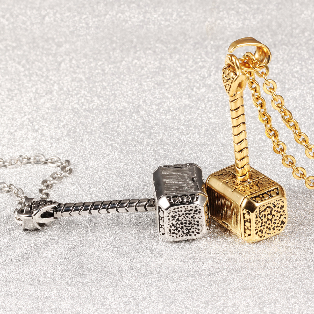 Personality Raytheon Hammer Pendant Domineering Men Titanium Steel Necklace Cool Gift