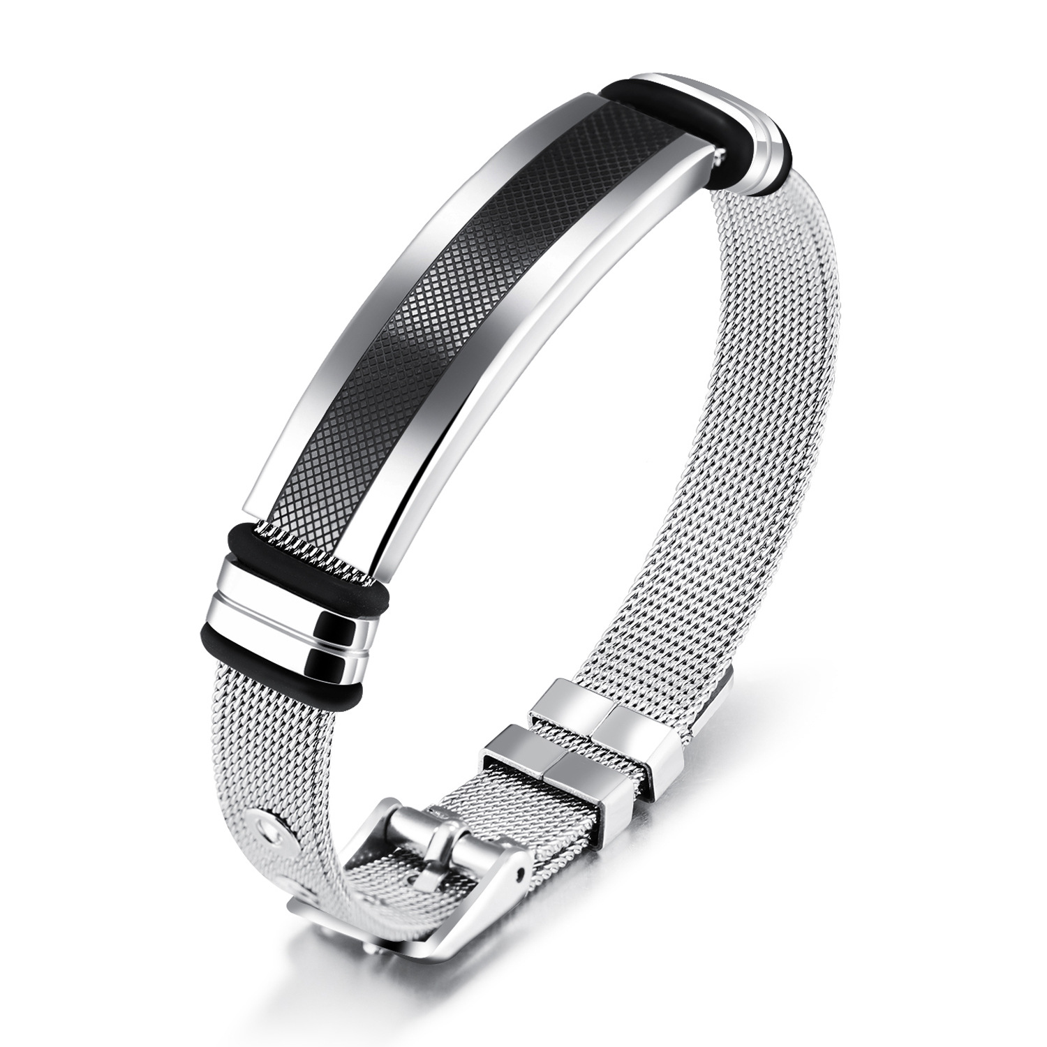 Western Style Personality Fashion Smooth Steel Mesh Belt Trend Titanium Steel Bracelet