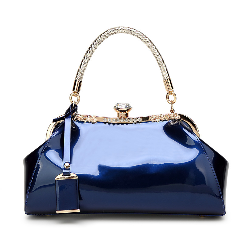 Ms Fashion Patent Leather Handbag Shoulder Oblique Bridal bag Ladies bag Wedding Package