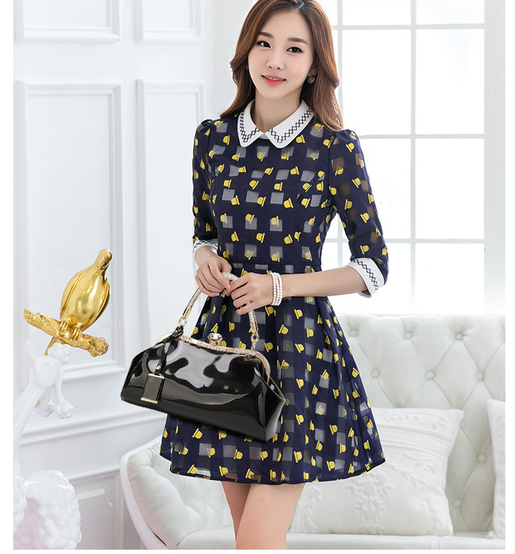 Ms Fashion Patent Leather Handbag Shoulder Oblique Bridal bag Ladies bag Wedding Package