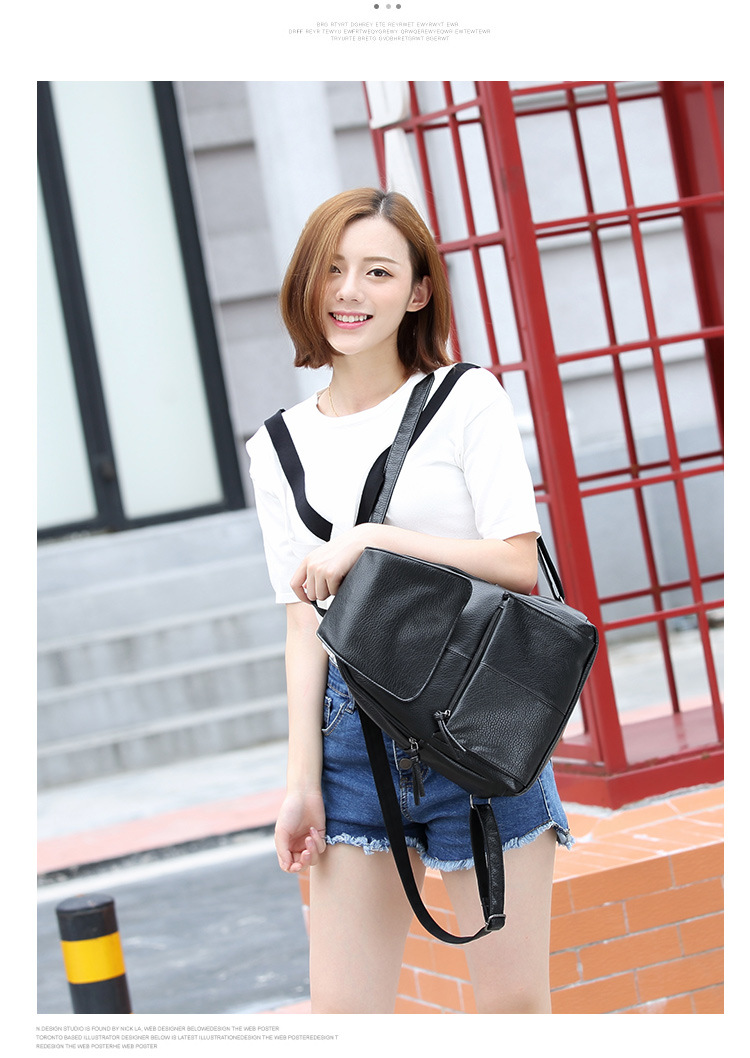 Backpack Pu Backpack Fashion Wild Lady Bags College Winds Ladies bag Handbags