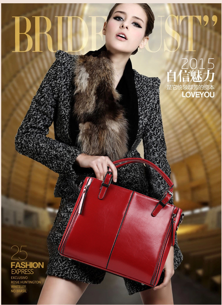 Oil wax Lady Bags Shoulder Messenger bag Western Style Portable Killer bag Fashion Ladies bag Handbags