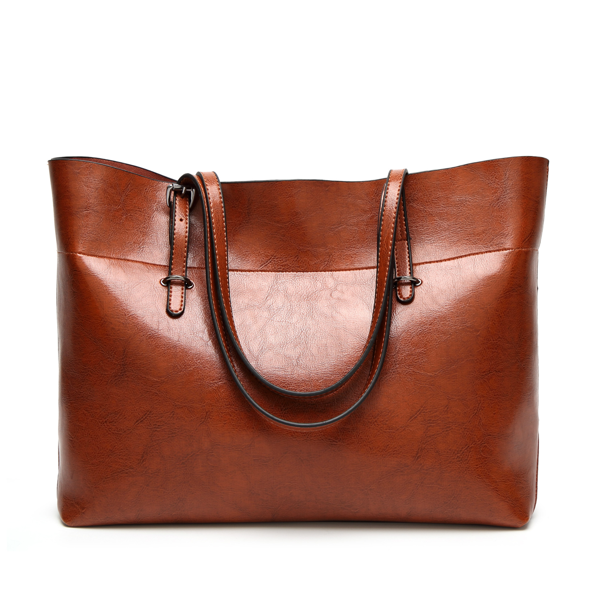 Western Style Fashion Shoulder Oblique Cross Package Oil Wax Wild Retro Lady Tote Bag
